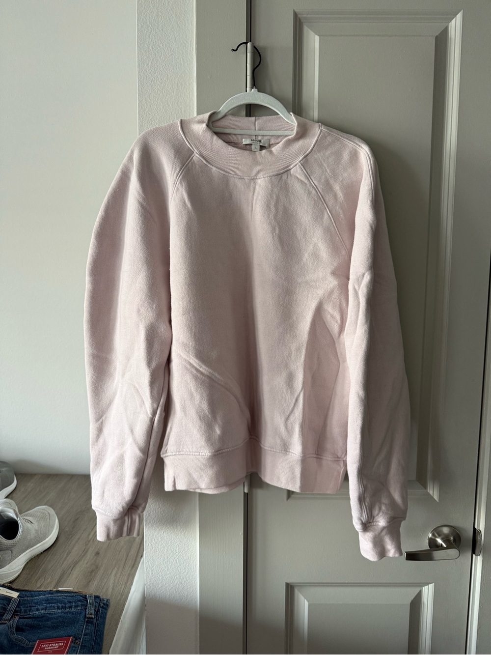 Agolde Pale Pink Crewneck Sweatshirt